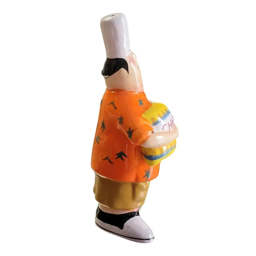 Tracy Flickinger Masters of the Grill Pepper Shaker Chips Chef BBQ Dad Ceramic‎